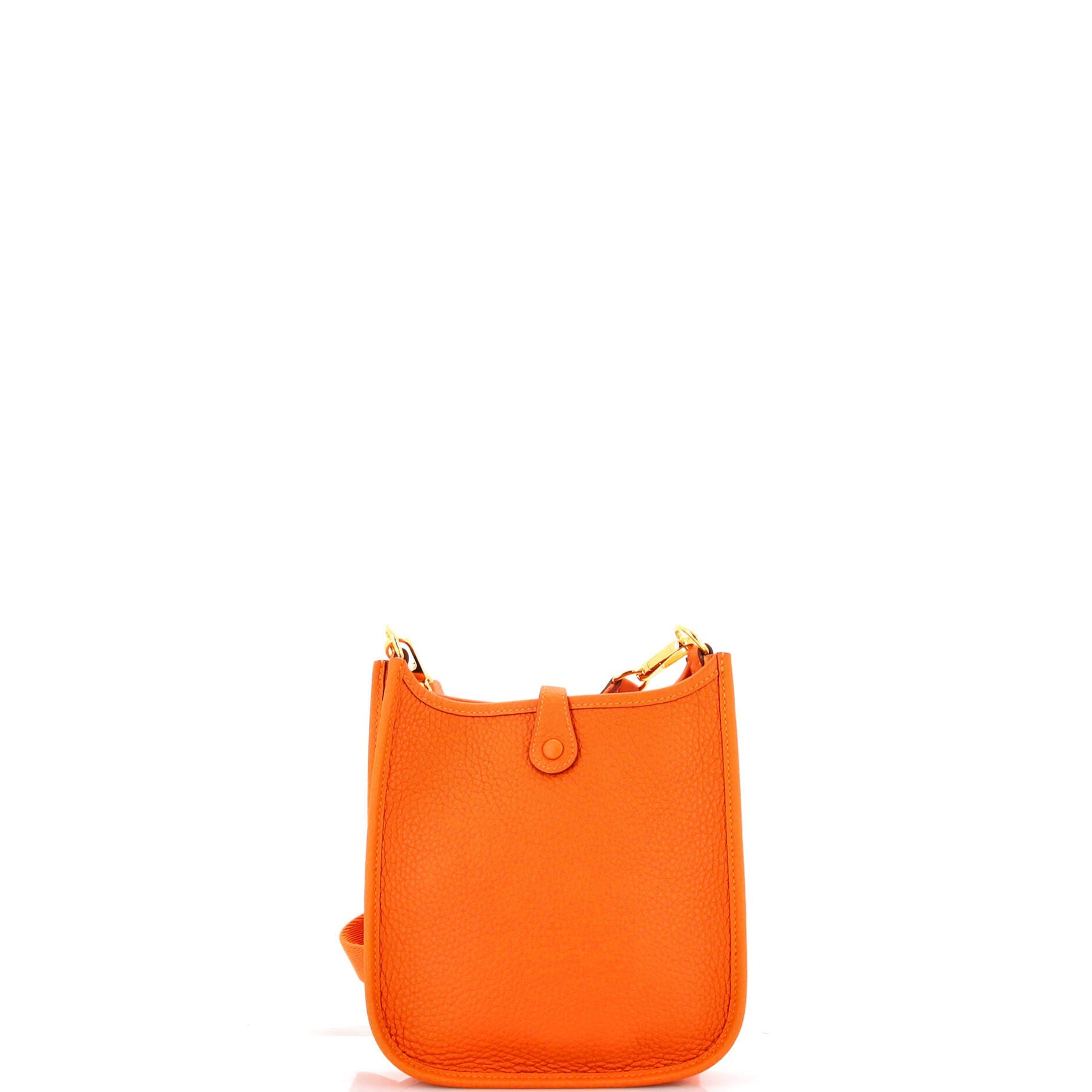 Pre-Owned Hermes Evelyne Bag Gen III Clemence TPM, Alternate, color, Orange Minium
