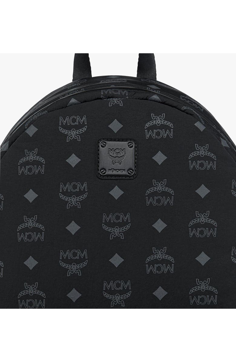 MCM Stark Packable Backpack in Monogram Nylon, Alternate, color, Black