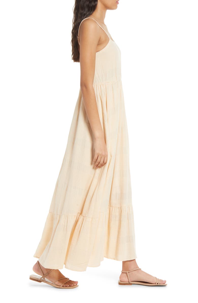FRNCH Maissane Woven Cotton Blend Maxi Sundress, Alternate, color,