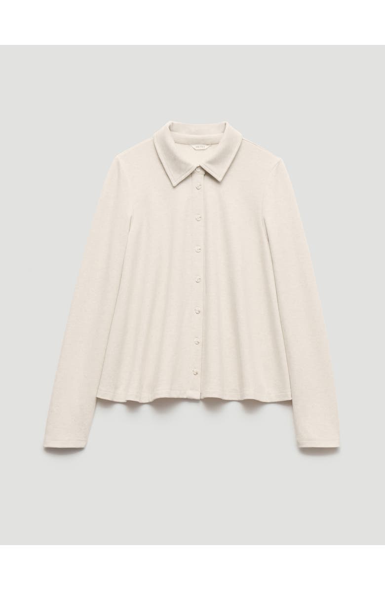 Hush Noa Button A-Line Polo Top, Alternate, color, Oatmeal Marl
