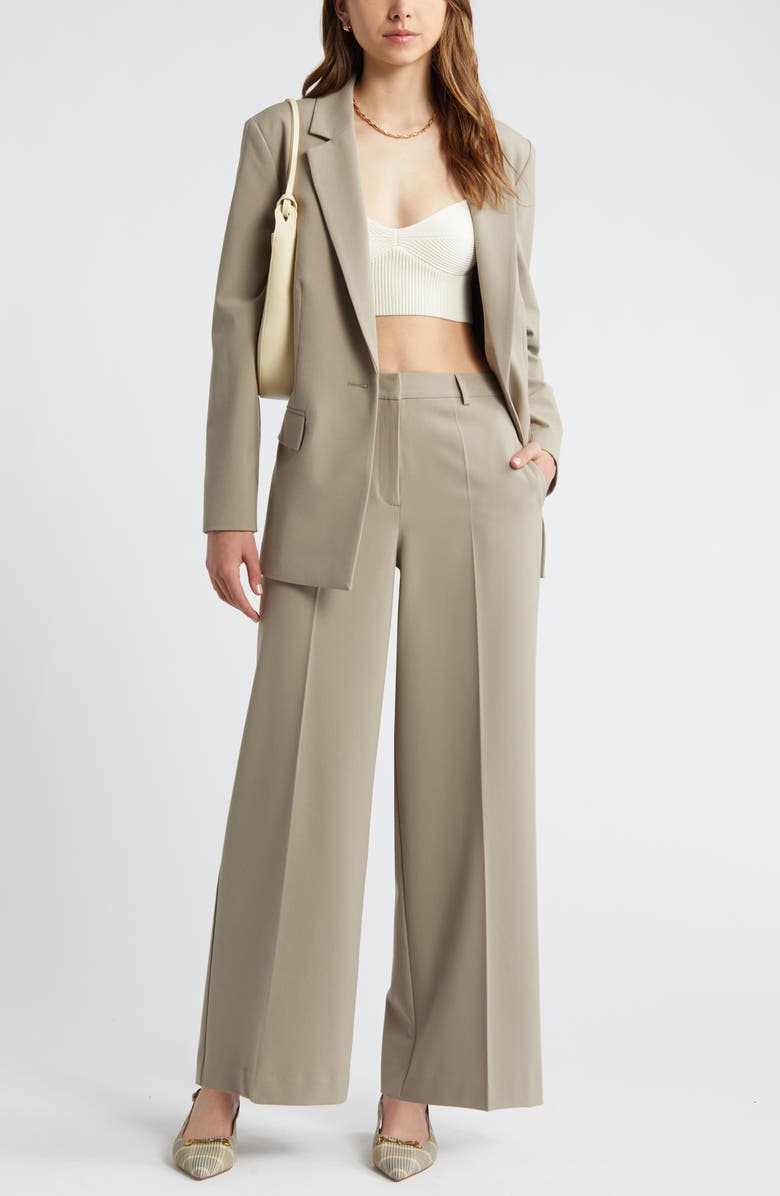 Open Edit Relaxed Fit Blazer, Alternate, color, Grey Chia