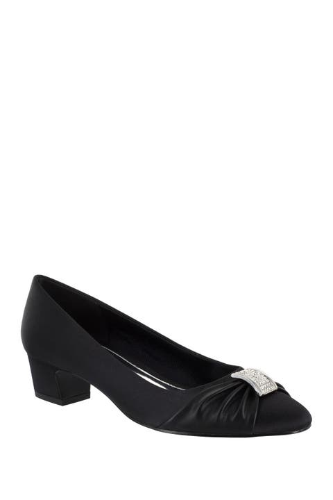 Eloise Ruched Block Heel Pump - Multiple Widths Available
