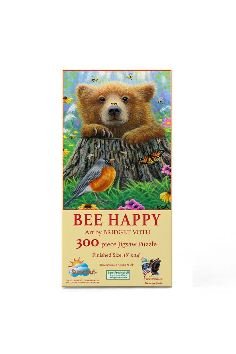 Bee Happy 300 piece Jigsaw Puzzle for Adults, Alternate, color, Multicolor