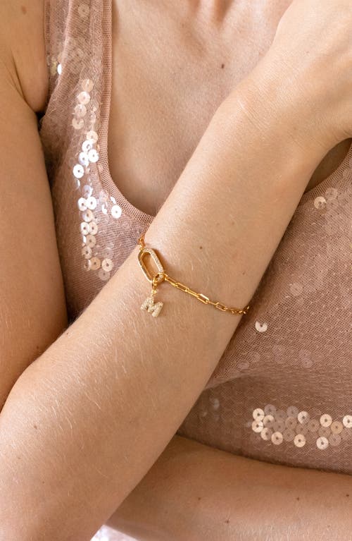 Brook & York Brook And York Petra Initial Charm Bracelet In Gold M