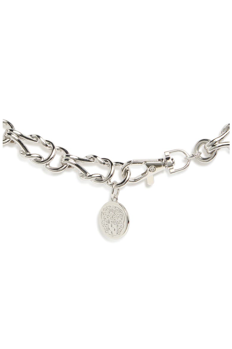 Half Horsebit Twist Link Chain Belt, Alternate, color, SILVER