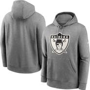 Nike Men's Nike Heathered Gray Oakland Raiders Rewind Club Fleece Pullover Hoodie