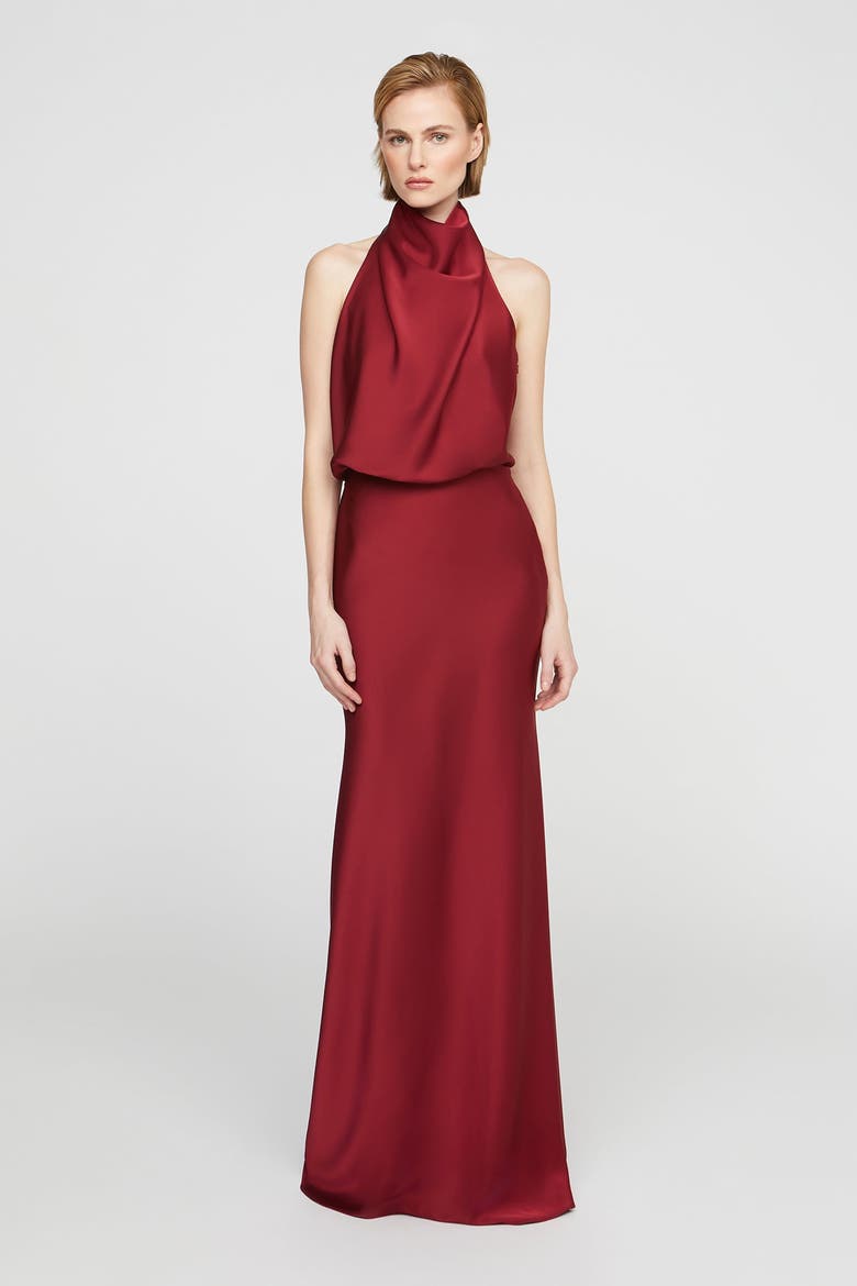 Ada Satin Gown, Main, color, Ruby