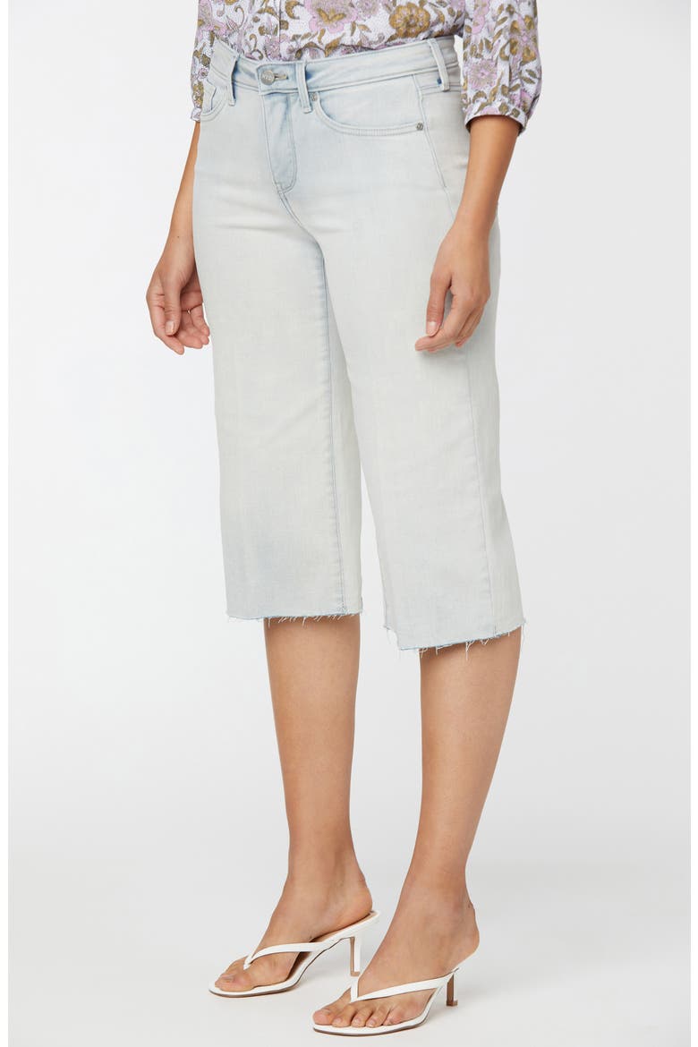 Wide Leg Raw Hem Pedal Pusher Jeans, Alternate, color, EQUINOX