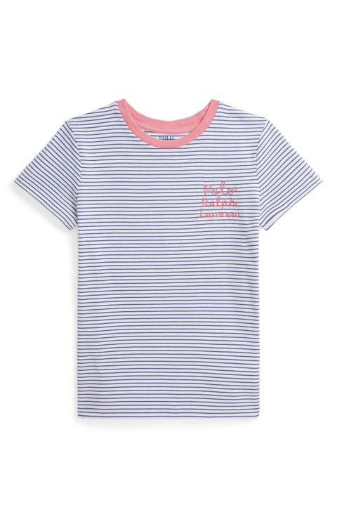 Kids' Stripe Cotton Ringer T-Shirt (Big Kid)