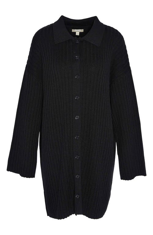 Barbour Claudette Long Sleeve Cotton Blend Sweater Dress In Brown