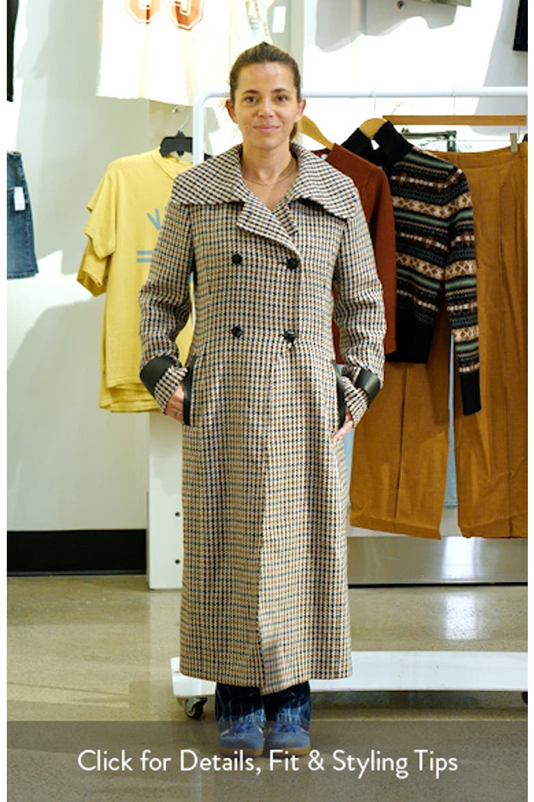 Elodie Houndstooth Double Breasted Coat video