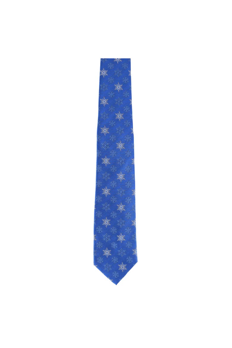 Let It Snow Novelty Snowflake Necktie, Alternate, color, Light Blue