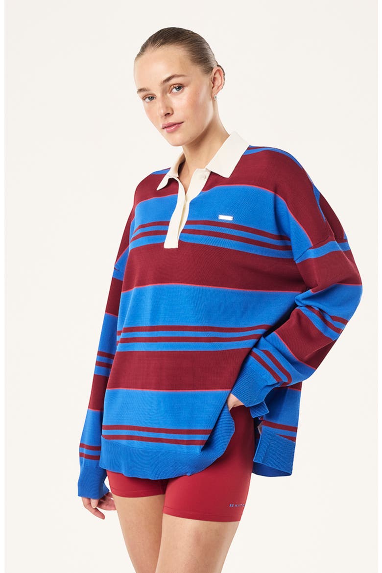 Strata Striped Long Sleeve Top, Alternate, color, PALACE BLUE STRIPE