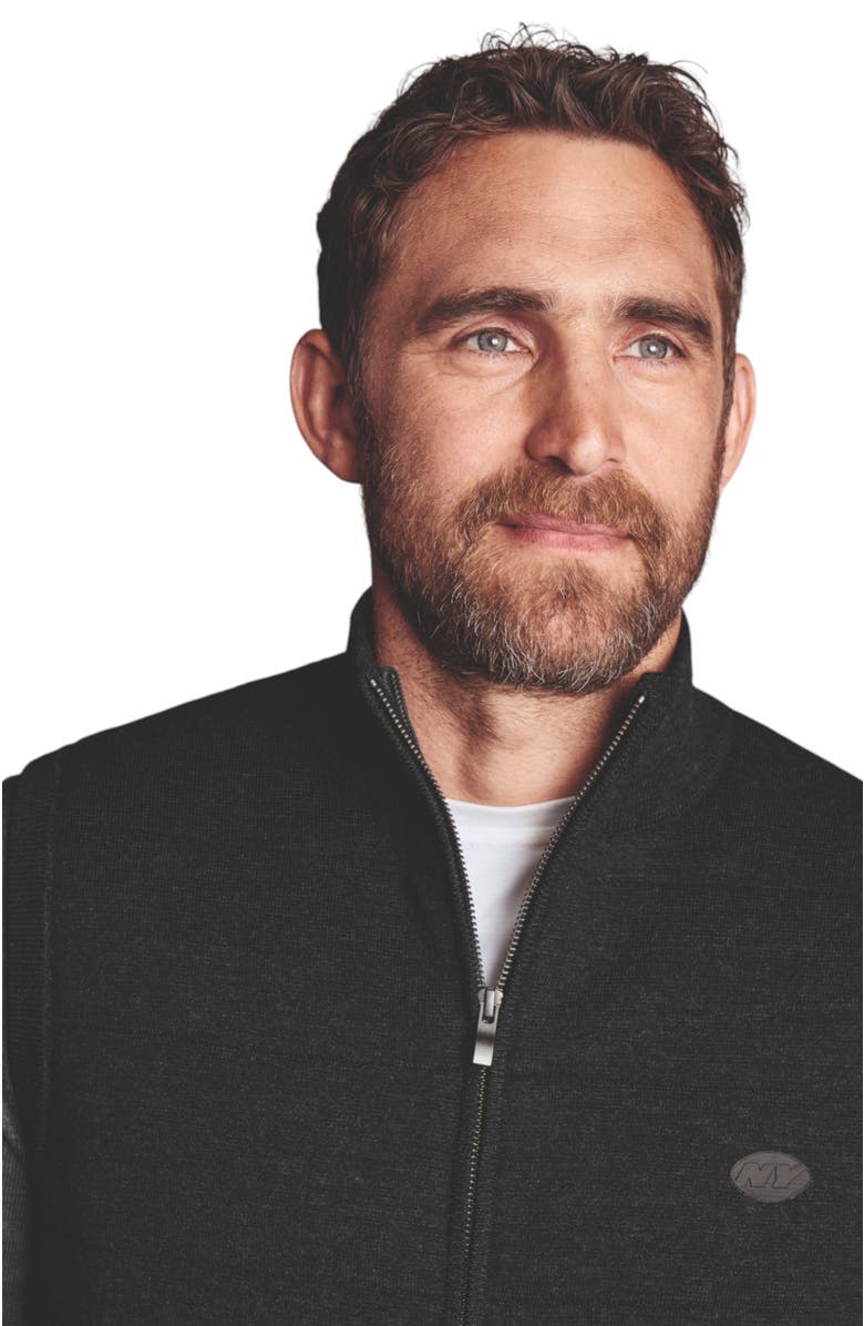 Charles Tyrwhitt New York Jets Merino Padded Front Gilet, Alternate, color, Dark Charcoal