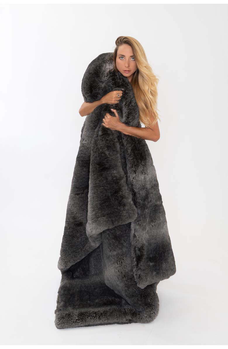 Sea To Me Blankets Alpine Abundance Faux Fur Throw Blanket, Alternate, color, Grey Multi