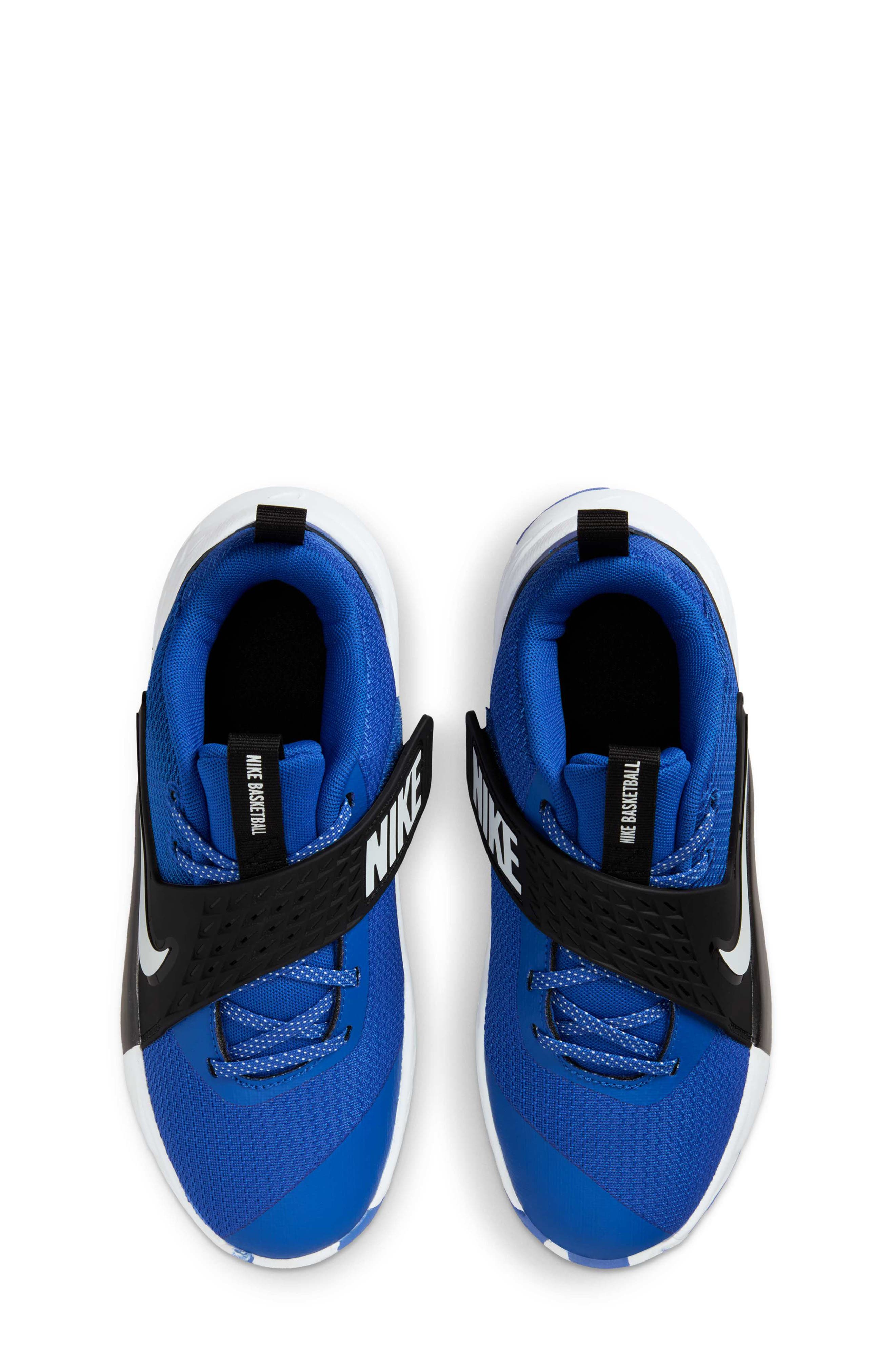 Nike Kids' Team Hustle D 12 Basketball Shoe, Alternate, color, 400 Game Royal/Black/White