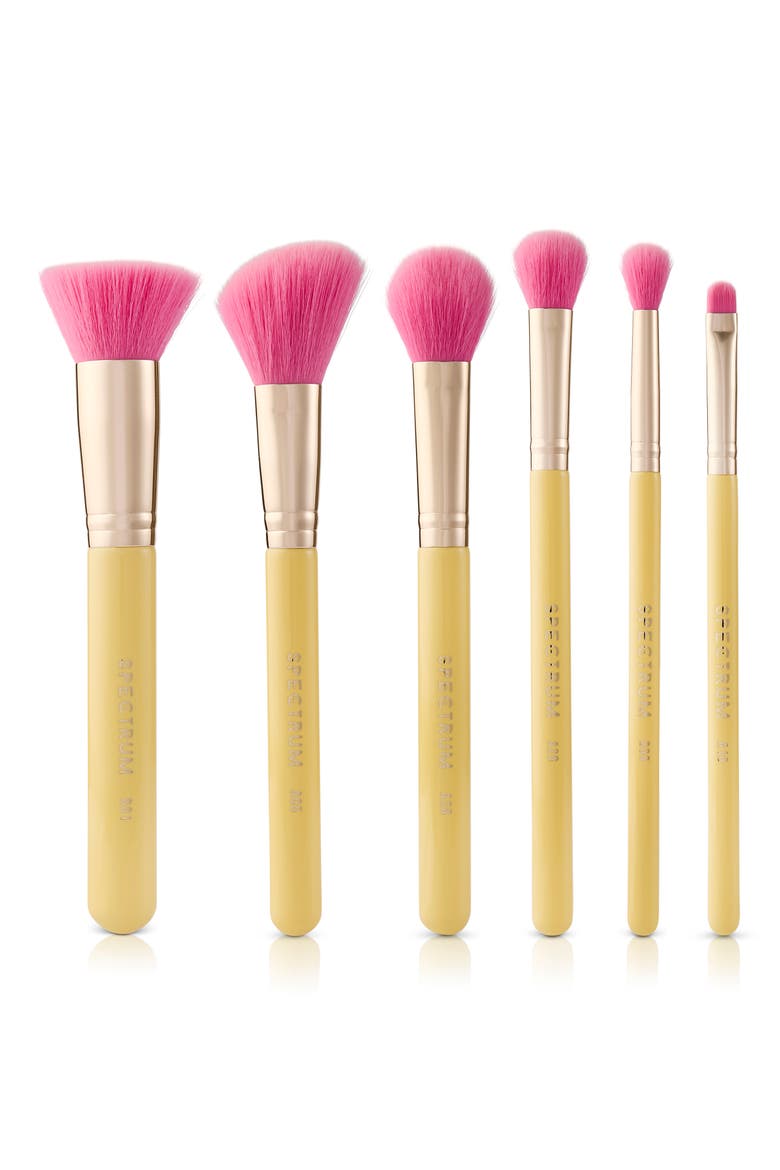 Palm Springs 6-Piece Makeup Brush Set, Alternate, color, YELLOW