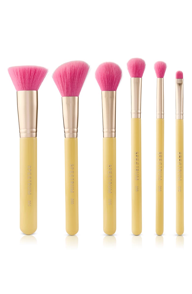 SPECTRUM Palm Springs 6-Piece Makeup Brush Set, Alternate, color, Yellow
