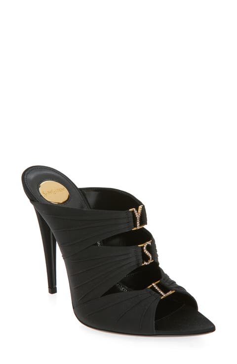 Emilie Strass Logo Slide Sandal (Women)