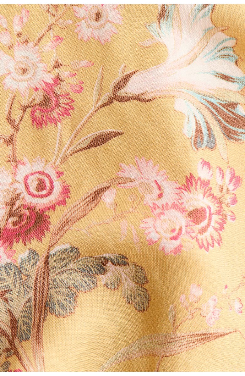 H&M Linen-blend Dress, Alternate, color, Yellow/Floral