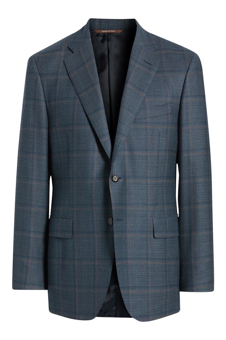 Siena Windowpane Wool Sport Coat, Alternate, color, DARK BLUE