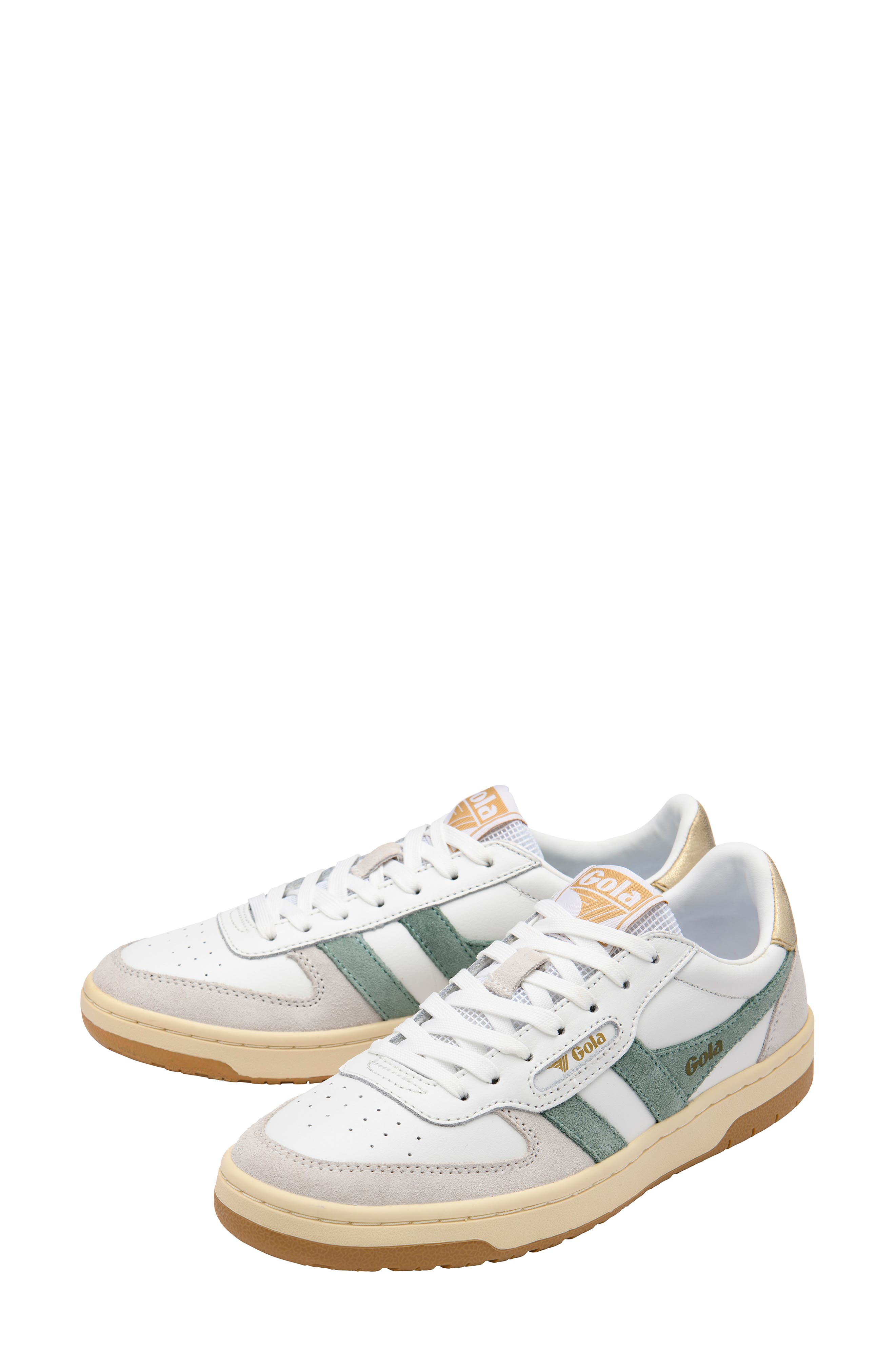 Hawk Sneaker, Alternate, color, WHITE/GREEN MIST/GLD