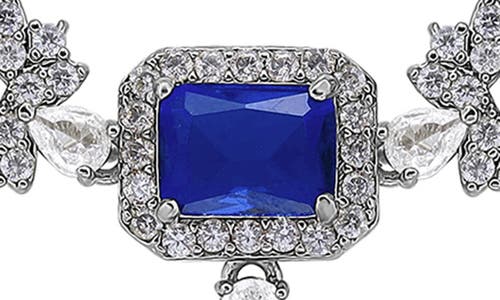 Christian Siriano Emerald Cut Cubic Zirconia Pendant Necklace & Stud Earrings Set In Multi