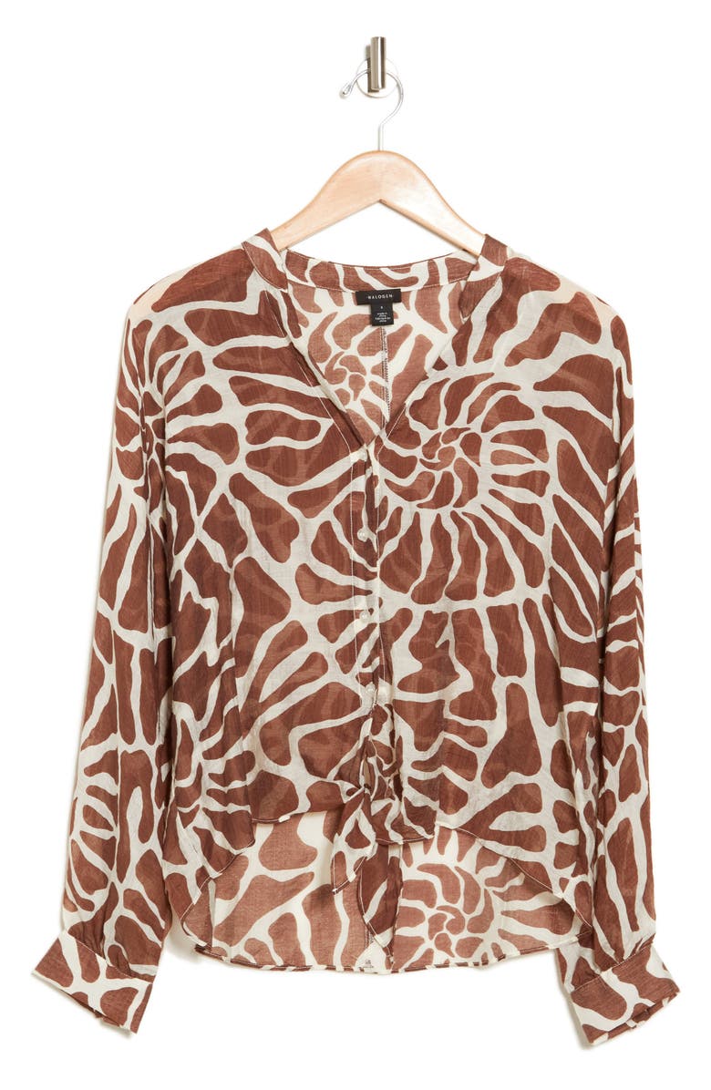 Halogen<sup>®</sup> Tie Front Top, Alternate, color, 