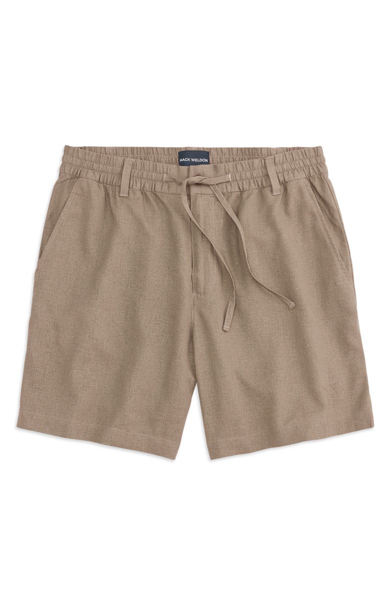 Mack Weldon Linen Blend Drawstring Shorts, Main, color, Desert Taupe