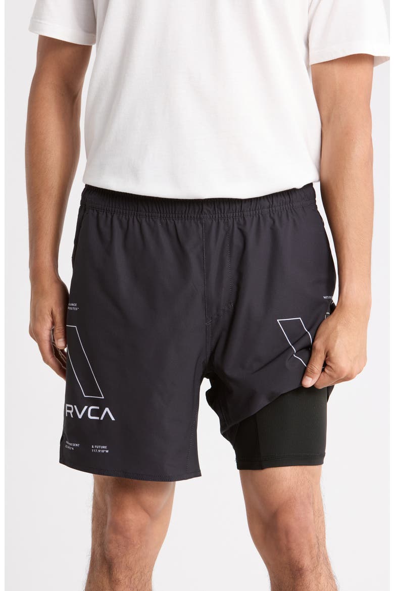 Yogger 2-in-1 Shorts, Alternate, color, RVCA BLACK