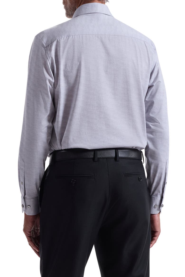 James OoohCotton® Herringbone Button-Up Shirt, Alternate, color, PLATINUM