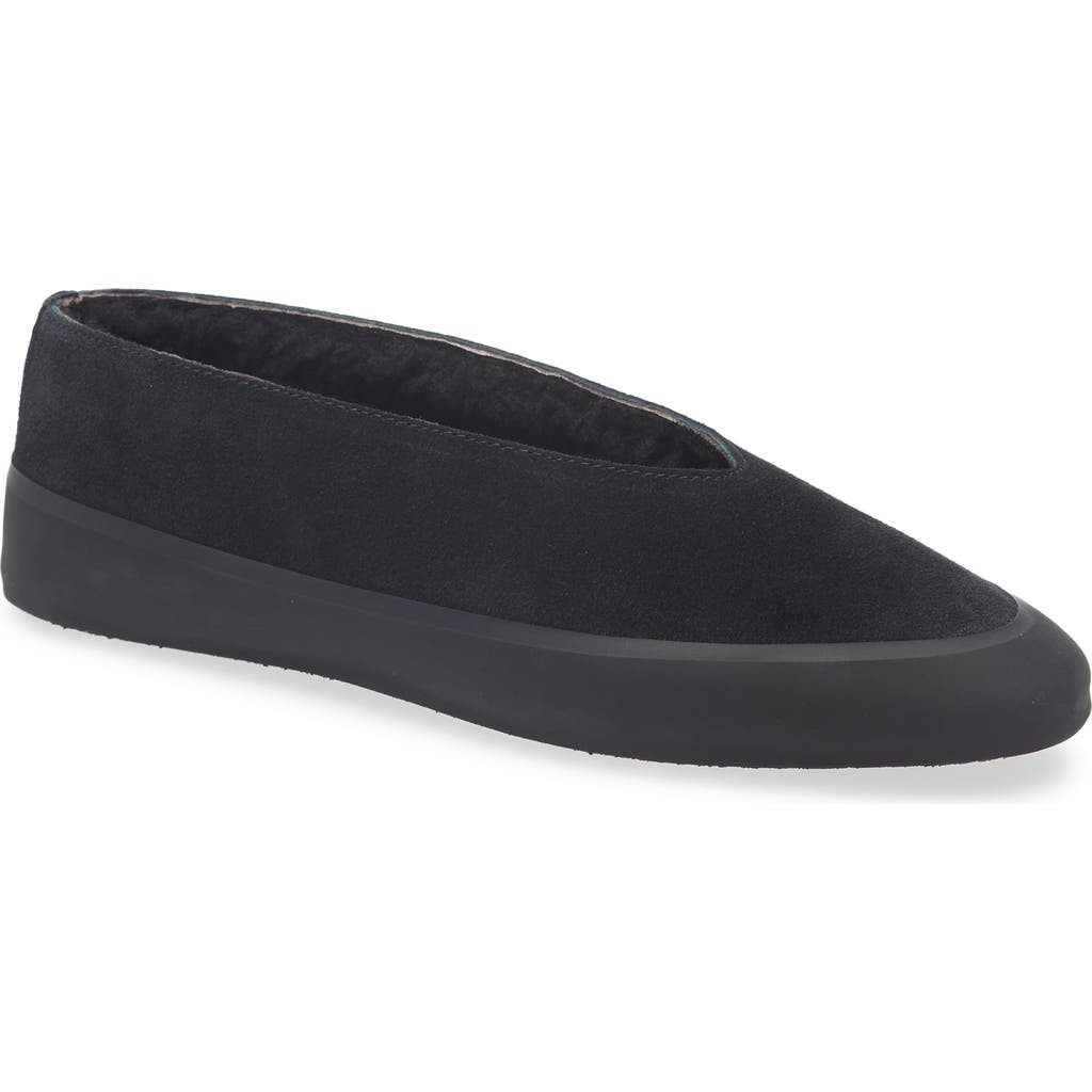 Le Monde Beryl Après Ski Genuine Shearling Lined Ballet Flat in Black  product