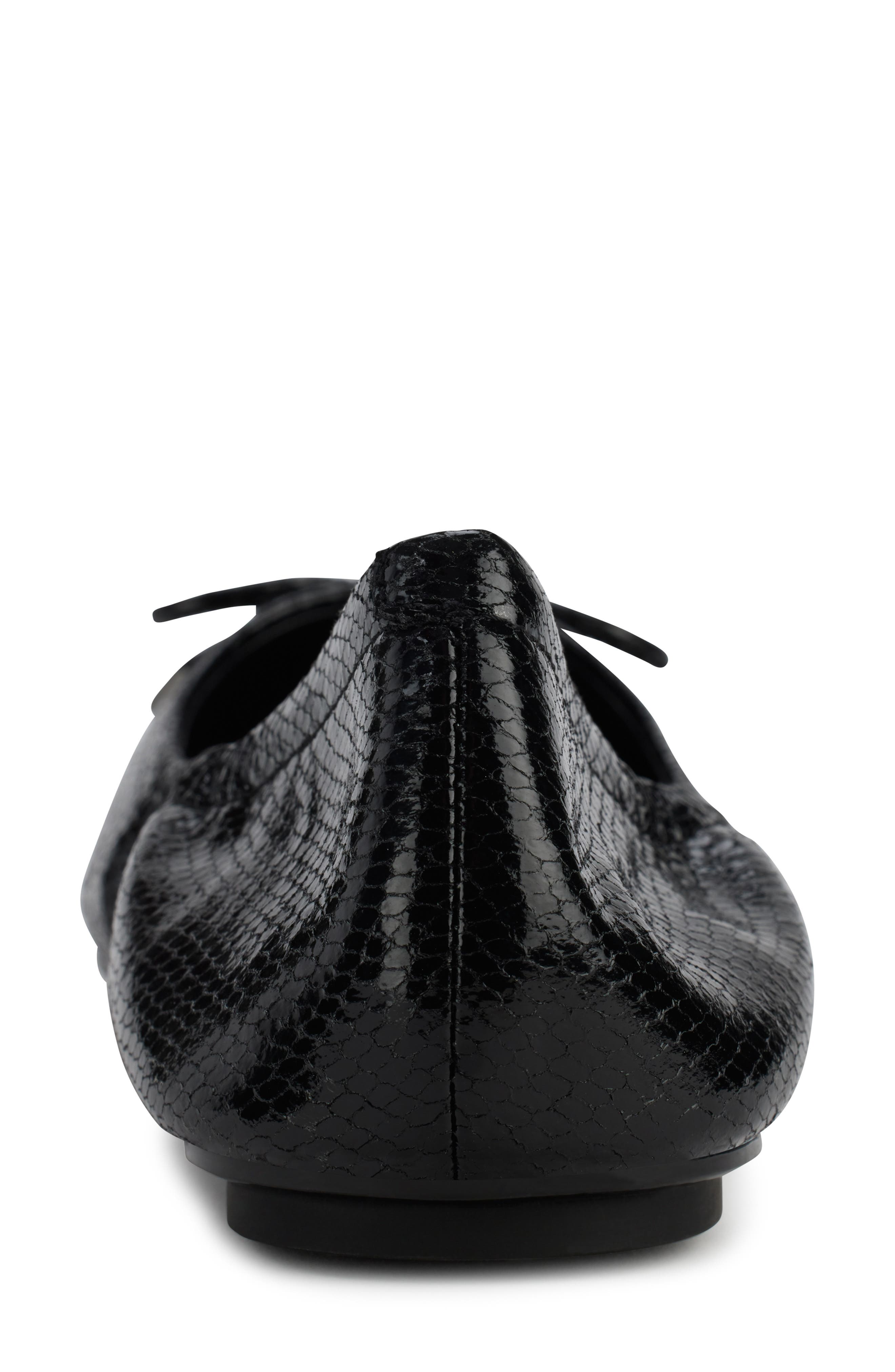 KARL LAGERFELD PARIS Velma Metallic Ballet Flat, Alternate, color, Textured Black