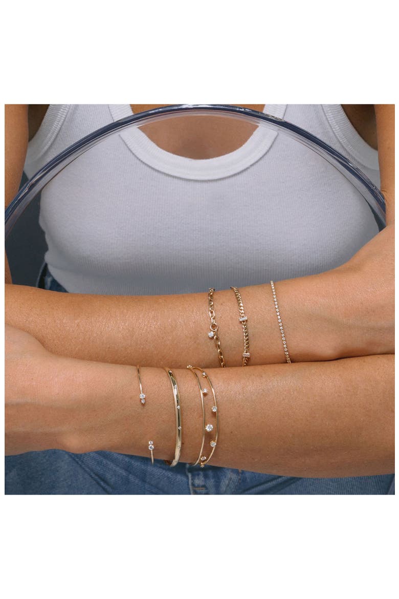 Baguette Diamond Chain Bracelet, Alternate, color, 14K YG