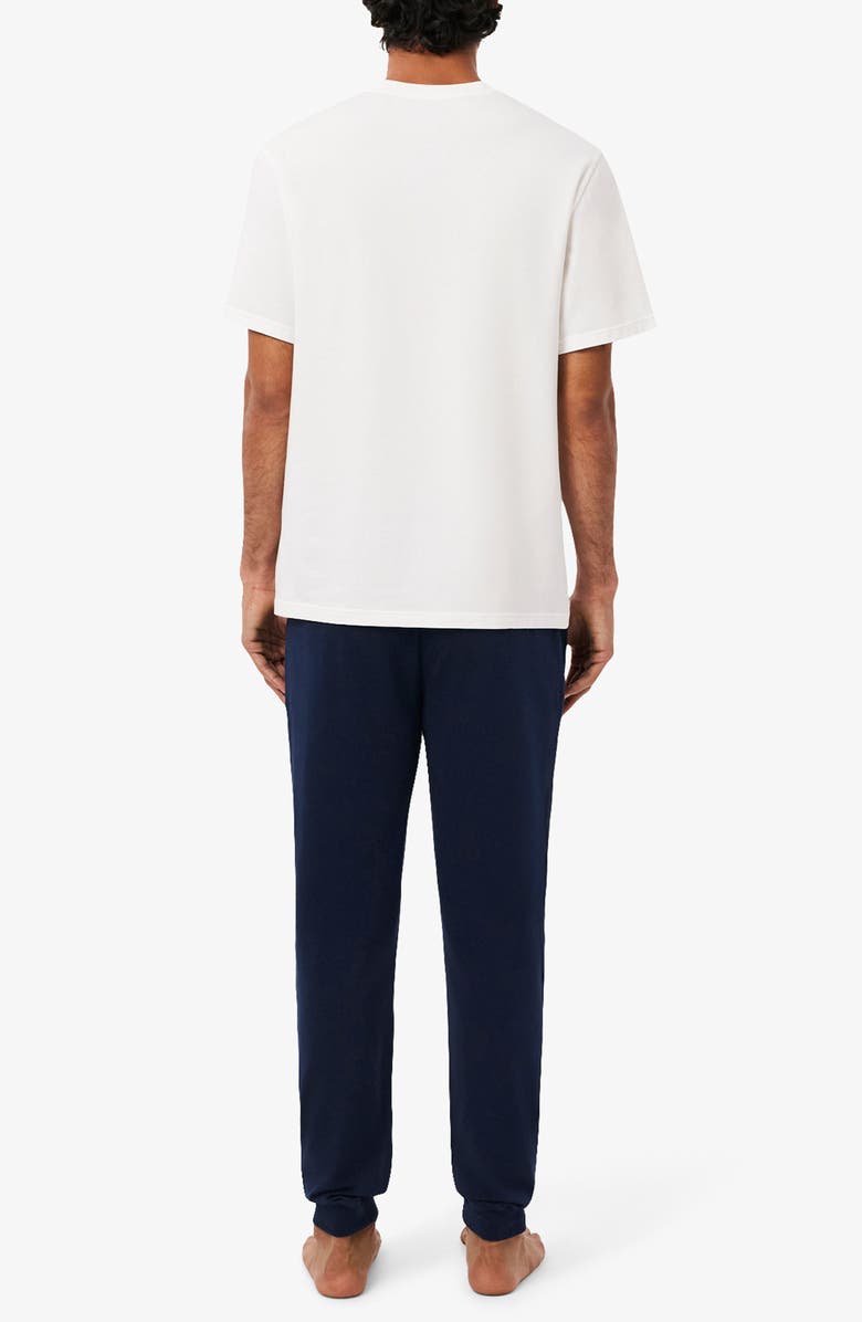 Lacoste Cotton Pajamas, Alternate, color, Navy Blue/ White