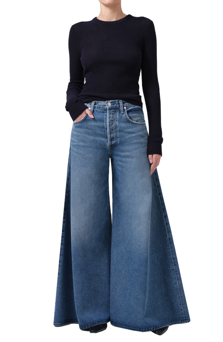Citizens of Humanity Amari Ultrahigh Waist Wide Leg Jeans, Alternate, color, 