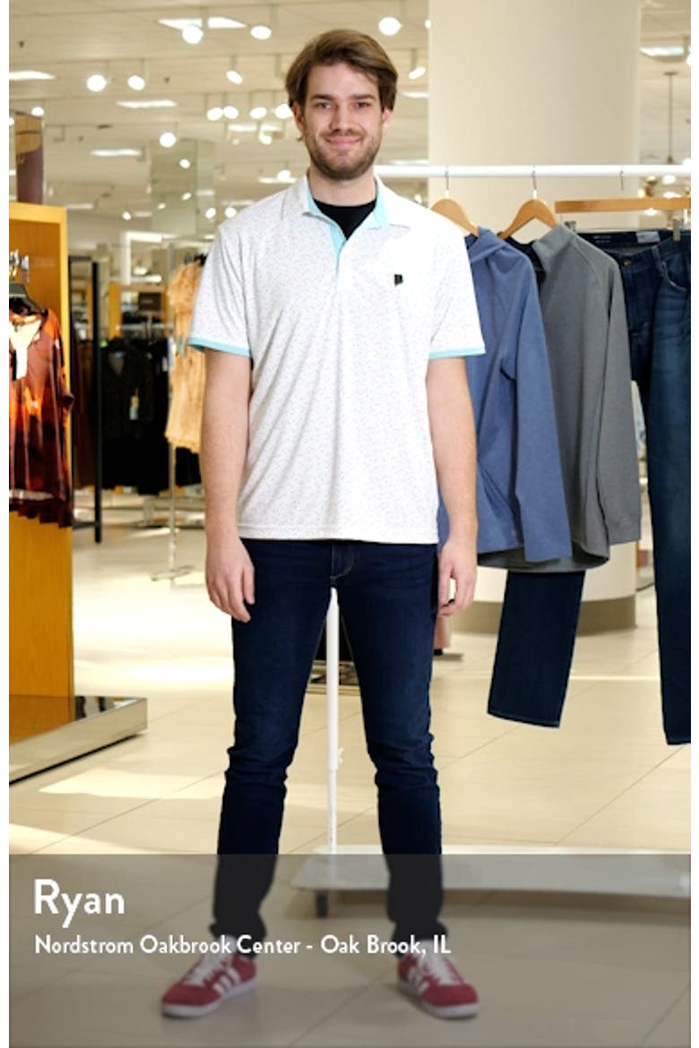 Ashton Scatter Print Golf Polo video