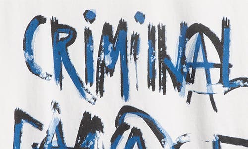 Criminal Damage Spray Logo Cotton T-shirt In Multi