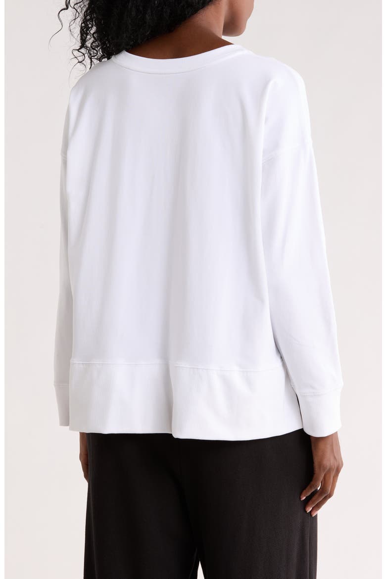 Crewneck Long Sleeve T-Shirt, Alternate, color, WHITE