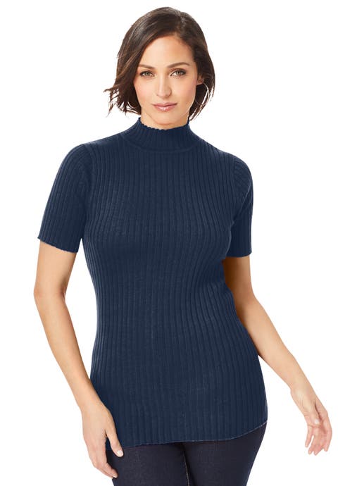 Rib Mockneck Sweater (Plus)
