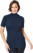 Jessica London Rib Mockneck Sweater