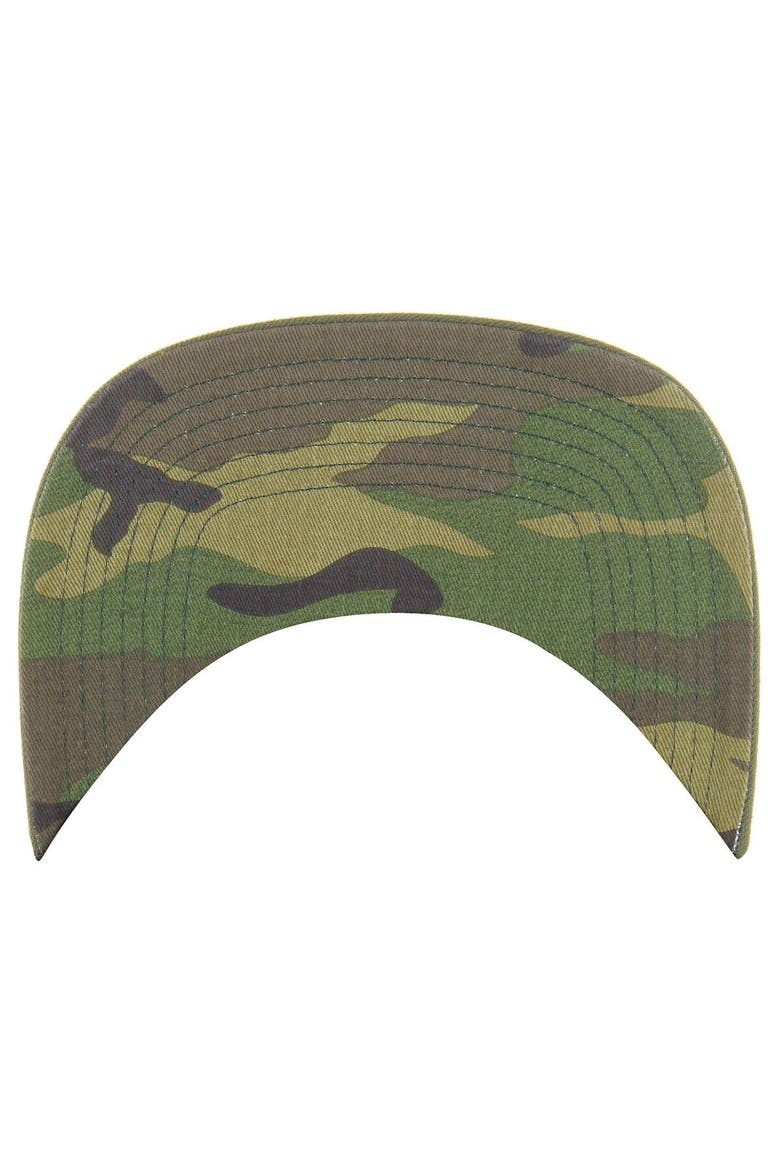Men's '47 Olive Houston Rockets Ballpark Camo Captain Snapback Hat, Alternate, color, Olive