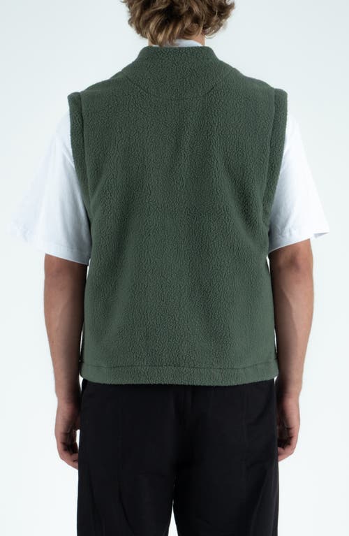 Students Turner High Pile Fleece Vest In Green