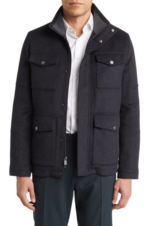 ジャケット・アウター volume wool tailored coat charcoal gray Men's Grey Wool Overcoat | Hawes & Curtis