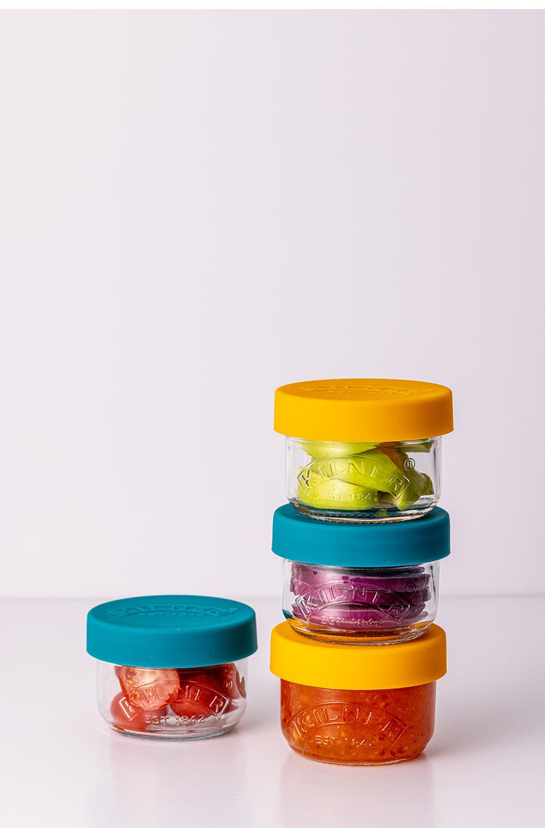 Kilner Storage Snack & Store Jars with Push Top Silicone Lids, Set of 2, Alternate, color, Clear