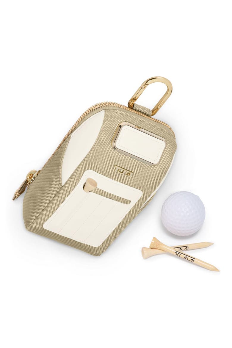 Golf Pouch with Tees, Alternate, color, OFF WHITE/ TAN