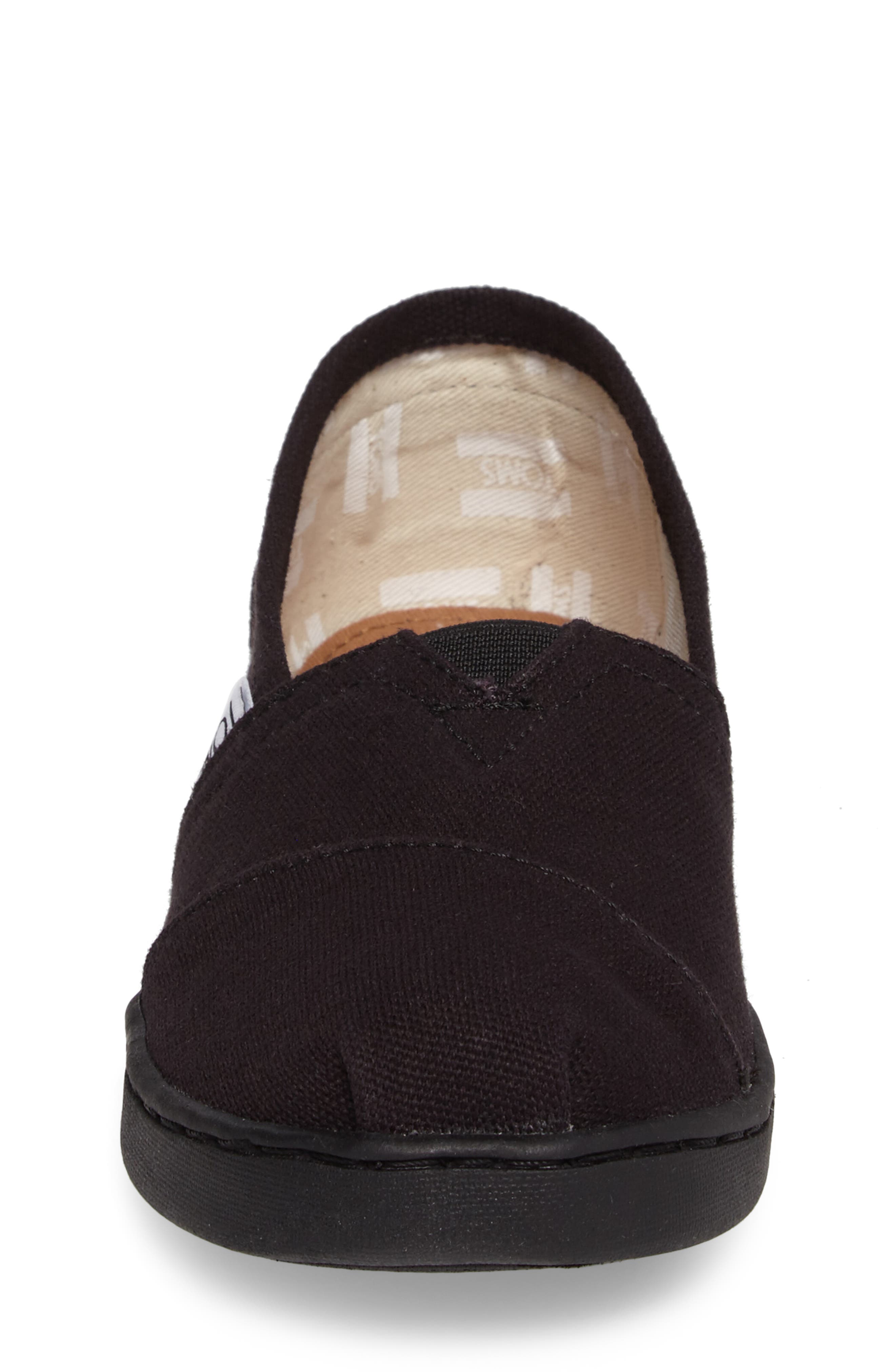 TOMS Kids' Alpargata Slip-On, Alternate, color, Black Canvas