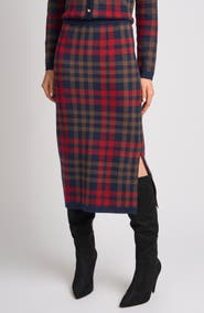 Ted Baker Addison Plaid Jacquard Midi Skirt
