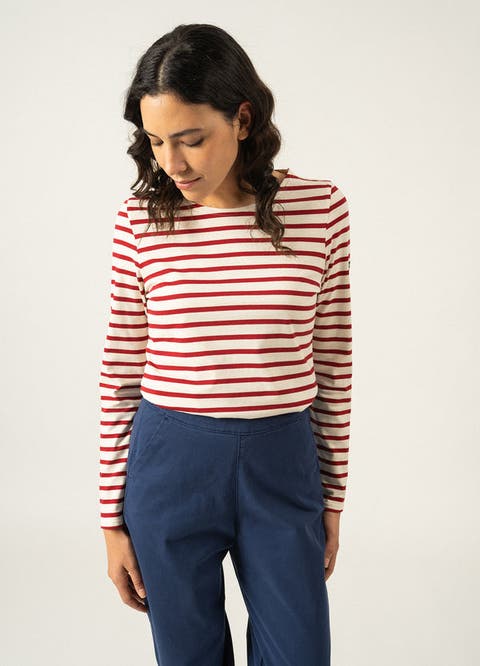 MINQUIDAME - Breton Striped Shirt with Long Sleeve