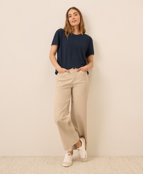 Pact Organic Cotton Featherweight Slub Relaxed Tee In Blue